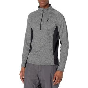 Spyder Men's Half Zip Mid Weight Mock Neck Outbound Sweater Size Small